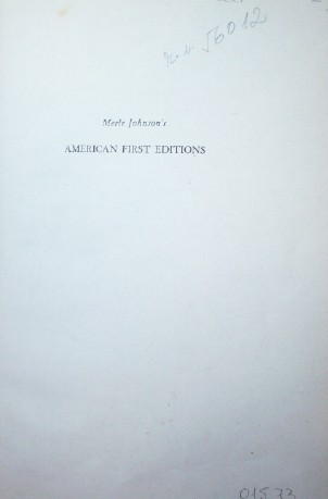 Merle Johnson's american first editions