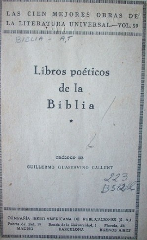 Libros poéticos de la Biblia