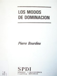 Los modos de dominación