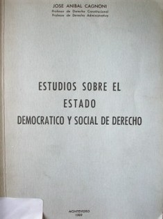 Estudios sobre el estado democrático y social de derecho