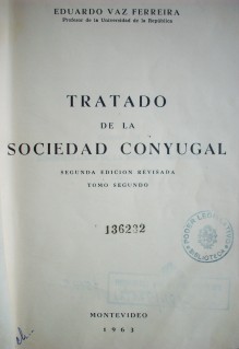 Tratado de la Sociedad Conyugal