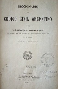 Diccionario del Código Civil Argentino