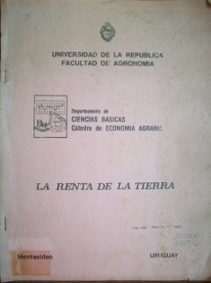 La renta de la tierra