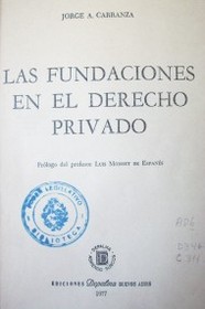 Las fundaciones en el Derecho Privado