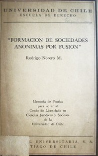 Formación de sociedades anónimas por fusión