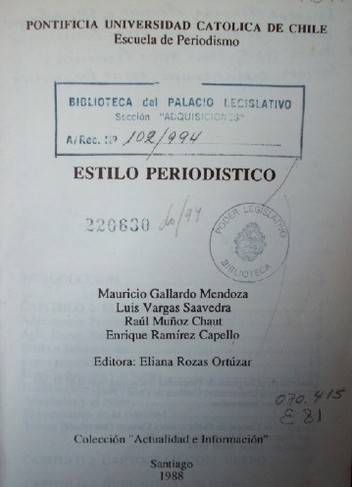 Estilo periodístico