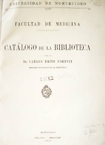 Catálogo de la Biblioteca : Facultad de Medicina