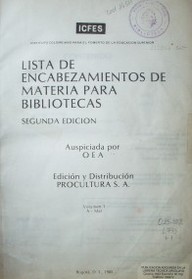 Lista de encabezamientos de materia para bibliotecas