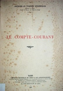 Le compte - courant