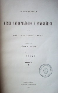 Publicaciones del Museo Antropológico y Etnográfico de la Facultad de Filosofía y Letras