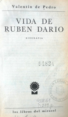 Vida de Ruben Darío : biografía