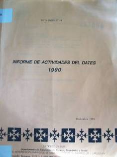Informe de Actividades del Dates : 1990