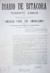 Diario de bitácora del Teniente  Camus