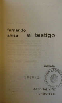 El testigo : novela