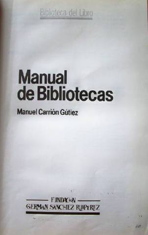 Manual de Bibliotecas