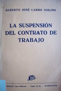 La suspensión del contrato de trabajo