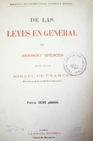 De las leyes en general