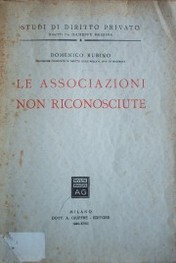 Le associazioni non riconsciute