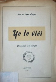 Yo lo viví : acuarelas del campo