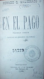 En el pago : novela corta