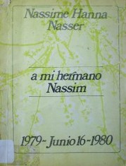 A mi hermano Nasser : 1979 - Junio 16 - 1980