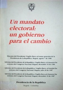 Un mandato electoral : un gobierno para el cambio