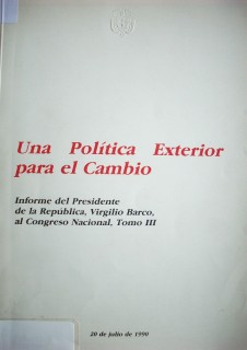 Una política exterior para el cambio : informe