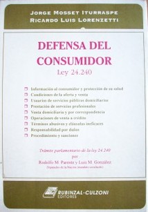 Defensa del consumidor : ley 24.240