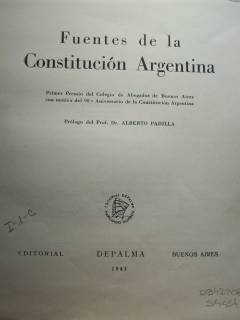 Fuentes de la Constitución argentina