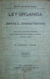 Ley Orgánica de las Juntas E. Administrativas