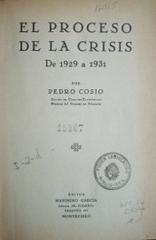El proceso de la crisis de 1929 a 1931