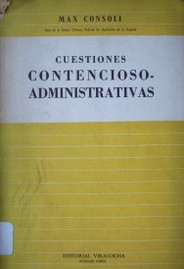 Cuestiones contenciosas- administrativas