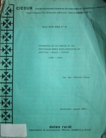 Comparación de los precios de los principales rubros horti-frutícolas en Argentina - Brasil - Uruguay (1986 - 1988)