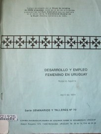Desarollo y empleo femenino en Uruguay