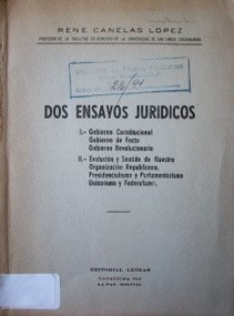 Dos ensayos jurídicos