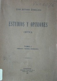 Estudios y opiniones : crítica