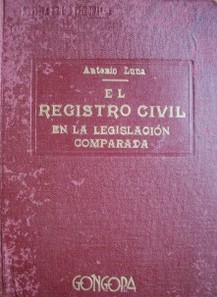 El Registro Civil en la Legislación Comparada