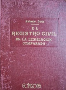 El Registro Civil en la Legislación Comparada