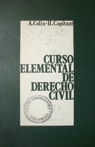 Curso elemental de derecho civil