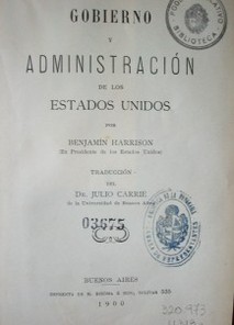 Gobierno y administración de los Estados Unidos