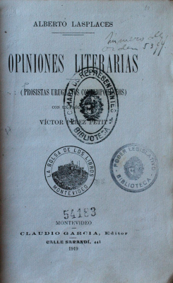 Opiniones literarias : (prosistas uruguayos contemporáneos)