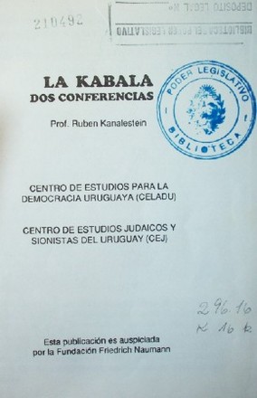 La Kabala : dos conferencias