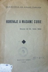 Homenaje a Madame Curie