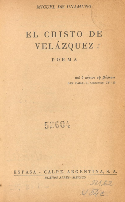 El Cristo de Velázquez : poema