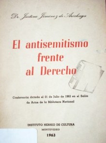 El antisemitismo frente al Derecho