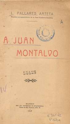 A Juan Montalvo