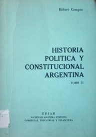 Historia política y constitucional argentina