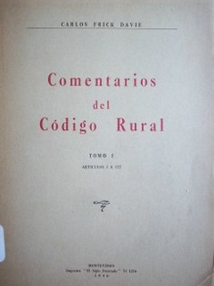 Comentarios del Código Rural