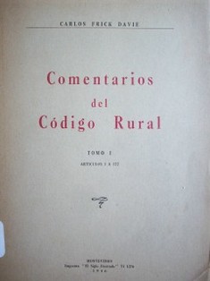 Comentarios del Código Rural