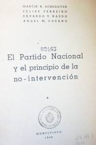 El Partido Nacional y el principio de la no intervención